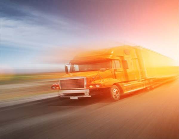 moving truck driving