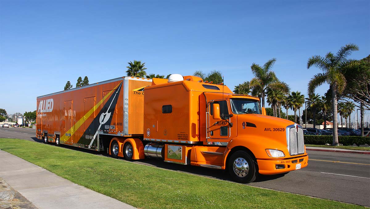 Allied moving truck on the street